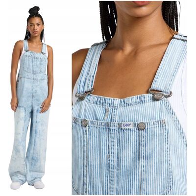 Lee Patched Overall WORKWEAR ogrodniczki luźne damskie spodnie jeansowe XS Lee Patched Overall WORKWEAR ogrodniczki luźne damskie spodnie jeansowe XS