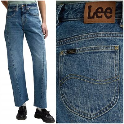 Lee Rider Barell loose DżINS wysokie luźne damskie spodnie jeansowe W28 L33 Lee Rider Barell loose DżINS wysokie luźne damskie spodnie jeansowe W28 L33
