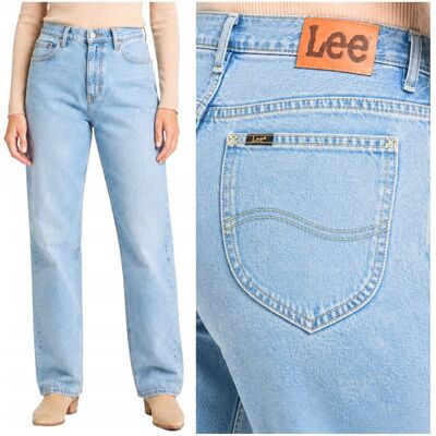 Lee Rider Classic wysokie proste luźne damskie spodnie jeansowe W29 L29 Lee Rider Classic wysokie proste luźne damskie spodnie jeansowe W29 L29