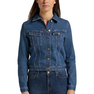 Lee Rider Jacket Damska Kurtka Jeansowa Mid Stone L54Mjlvk-Xs Lee Rider Jacket Damska Kurtka Jeansowa Mid Stone L54Mjlvk-Xs