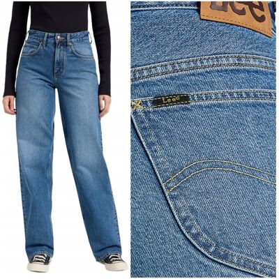 Lee Rider Loose In Too Deep wysokie luźne damskie spodnie jeansowe W28 L33 Lee Rider Loose In Too Deep wysokie luźne damskie spodnie jeansowe W28 L33