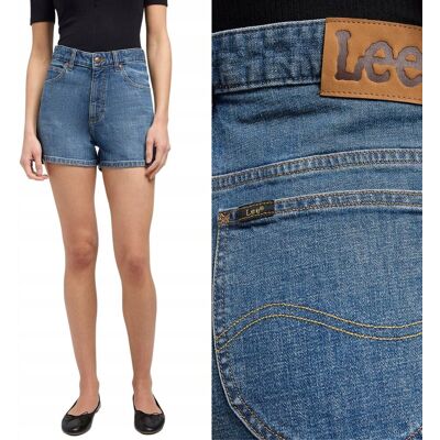 Lee RIDER SHORT 3IN1 STRAIGHT Nebula krótkie spodenki jeansowe szorty W31 Lee RIDER SHORT 3IN1 STRAIGHT Nebula krótkie spodenki jeansowe szorty W31