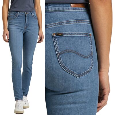 Lee SCARLETT HIGH Light Worn DżINS wysokie damskie spodnie jeansowe W25 L31 Lee SCARLETT HIGH Light Worn DżINS wysokie damskie spodnie jeansowe W25 L31
