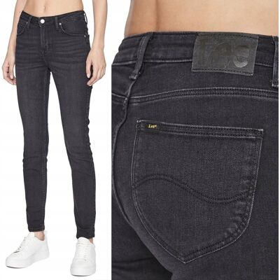 Lee SCARLETT HIGH Tingled Black RURKI WYSOKI STAN CZARNOSZARY DżINS W27 L31 Lee SCARLETT HIGH Tingled Black RURKI WYSOKI STAN CZARNOSZARY DżINS W27 L31