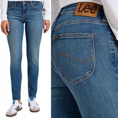 Lee SCARLETT Mid Dust DżINS CIEMNE DAMSKIE SPODNIE JEANSOWE RURKI W27 L31 Lee SCARLETT Mid Dust DżINS CIEMNE DAMSKIE SPODNIE JEANSOWE RURKI W27 L31