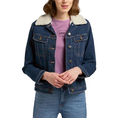 Lee Sherpa Rider Damska Kurtka Dark Blue L54Vsqzg-S Lee Sherpa Rider Damska Kurtka Dark Blue L54Vsqzg-S