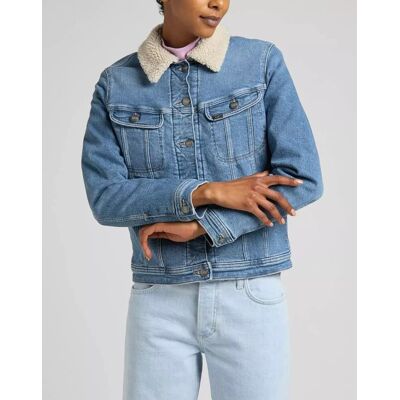 Lee Sherpa Rider Damska Kurtka Jeansowa Partly Cloudy L54Vfapa-Xs Lee Sherpa Rider Damska Kurtka Jeansowa Partly Cloudy L54Vfapa-Xs