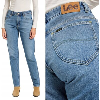 Lee SLIM STRAIGHT Modern Mid PROSTE BLUE DżINS 7/8 W28 L33 Lee SLIM STRAIGHT Modern Mid PROSTE BLUE DżINS 7/8 W28 L33