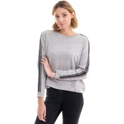 LEE TAPED SWEATSHIRT GREY MELE L53OOT37 L LEE TAPED SWEATSHIRT GREY MELE L53OOT37 L
