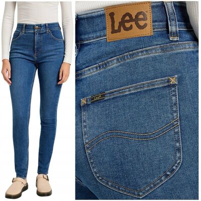 Lee ULC SKINNY DżINS wygodne wysokie damskie spodnie jeansowe rurki W31 L33 Lee ULC SKINNY DżINS wygodne wysokie damskie spodnie jeansowe rurki W31 L33