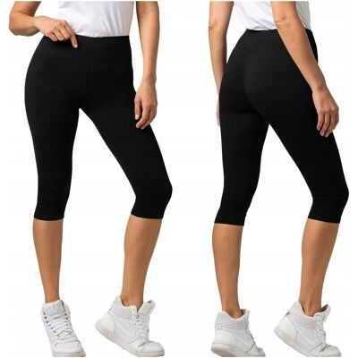 Inny producent Legginsy bawełniane 3 4 czarne do ćwiczeń S M gładkie wygodne Sielei Inny producent Legginsy bawełniane 3 4 czarne do ćwiczeń S M gładkie wygodne Sielei
