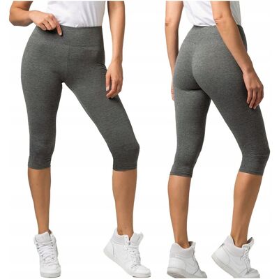 Inny producent Legginsy bawełniane 3 4 szare do ćwiczeń M L gładkie wygodne Sielei Inny producent Legginsy bawełniane 3 4 szare do ćwiczeń M L gładkie wygodne Sielei