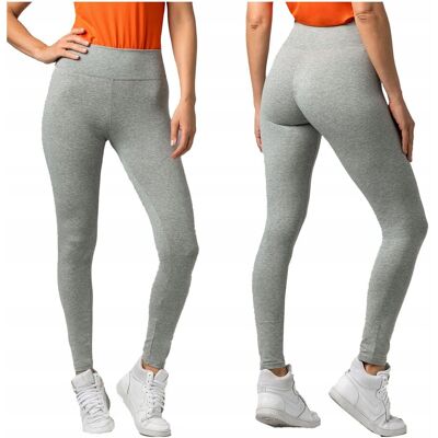 Inny producent Legginsy bawełniane damskie szare gładkie S M BAWEŁNA Sielei Inny producent Legginsy bawełniane damskie szare gładkie S M BAWEŁNA Sielei