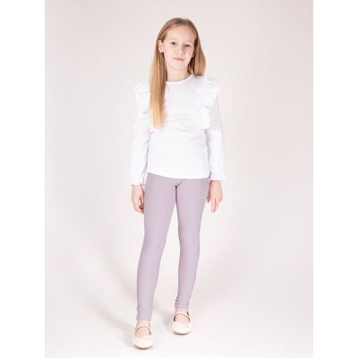 Legginsy bawełniane gładkie wrzosowe Nicol,r.140 Legginsy bawełniane gładkie wrzosowe Nicol,r.140