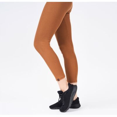 inna (Inny) Legginsy damskie bawełniane prążkowane długie kryjące karmel brąz CUNA 2XL inna (Inny) Legginsy damskie bawełniane prążkowane długie kryjące karmel brąz CUNA 2XL