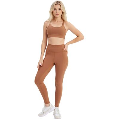 Inny producent Legginsy damskie Girlfriend Collective Compressive z wysokim stanem brązowe-S Inny producent Legginsy damskie Girlfriend Collective Compressive z wysokim stanem brązowe-S