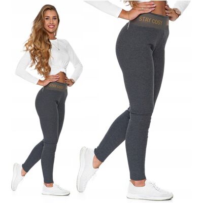 LEGGINSY DAMSKIE OCIEPLANE Prążkowane Wysoki Stan Modny Kolor MORAJ L/XL LEGGINSY DAMSKIE OCIEPLANE Prążkowane Wysoki Stan Modny Kolor MORAJ L/XL