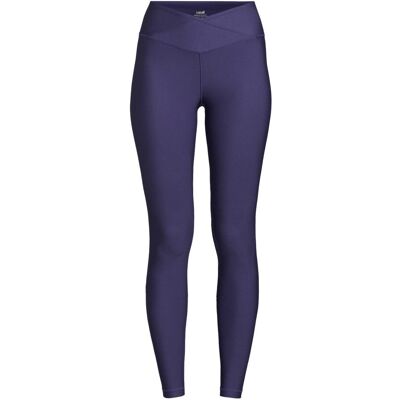Legginsy damskie z wysoką talią Casall Overlap High Waist Tights fioletowy 38 Legginsy damskie z wysoką talią Casall Overlap High Waist Tights fioletowy 38