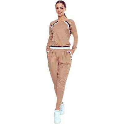 Eldar Legginsy długie z elastycznego materiału Fara beżowe M Eldar Legginsy długie z elastycznego materiału Fara beżowe M