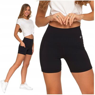 Legginsy Kolarki Szorty Damskie Sportowe Wysoki Stan Kieszenie MORAJ L Legginsy Kolarki Szorty Damskie Sportowe Wysoki Stan Kieszenie MORAJ L