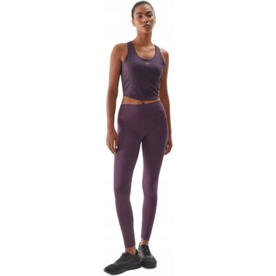 4F Legginsy treningowe damskie ze średnim stanem, r. XS fioletowe 4F Legginsy treningowe damskie ze średnim stanem, r. XS fioletowe