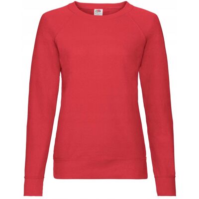 FRUIT OF THE LOOM Lekka Bluza Damska Lightweight Raglan Sweat Czerwony r. XS FRUIT OF THE LOOM Lekka Bluza Damska Lightweight Raglan Sweat Czerwony r. XS