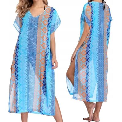 Inny producent LETNIA SUKIENKA MAXI TUNIKA PLAŻOWA DŁUGA LUŹNA NARZUTKA BOHO ZWIEWNE PAREO Inny producent LETNIA SUKIENKA MAXI TUNIKA PLAŻOWA DŁUGA LUŹNA NARZUTKA BOHO ZWIEWNE PAREO