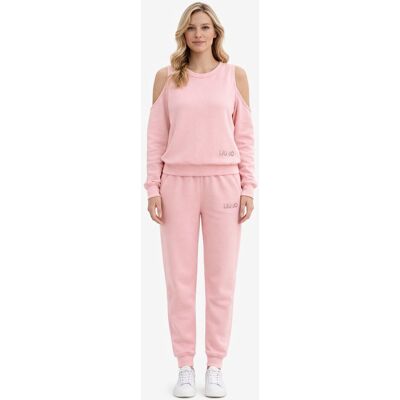 LIU JO BLUZA DŁUGI RĘKAW OKRĄGŁY DEKOLT LOGO RÓŻOWA L I3A LIU JO BLUZA DŁUGI RĘKAW OKRĄGŁY DEKOLT LOGO RÓŻOWA L I3A