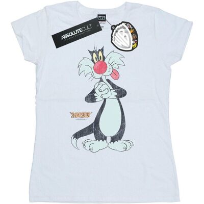 Looney Tunes Damska Bawełniana Koszulka Sylvester Z Przetarciami (XL 8,5-9 / Ciepły Biały) Looney Tunes Damska Bawełniana Koszulka Sylvester Z Przetarciami (XL 8,5-9 / Ciepły Biały)
