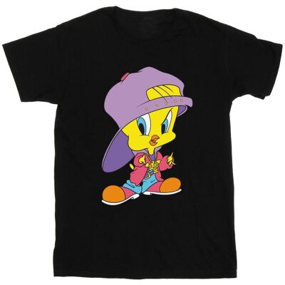 Looney Tunes Damska / Damska Koszulka Tweety Pie Hip Hop Cotton Boyfriend T-Shirt (3XL / Czarny) Looney Tunes Damska / Damska Koszulka Tweety Pie Hip Hop Cotton Boyfriend T-Shirt (3XL / Czarny)