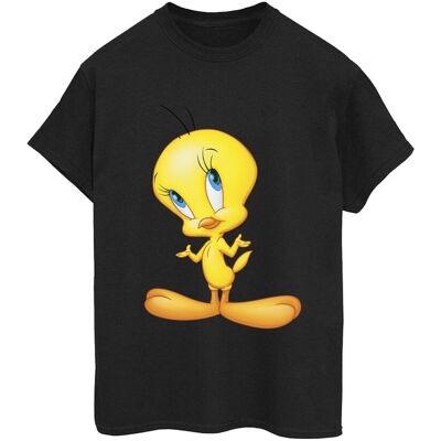Looney Tunes Koszulka Damska / Damska Tweety Standing Cotton Boyfriend T-Shirt (L / Czarny) Looney Tunes Koszulka Damska / Damska Tweety Standing Cotton Boyfriend T-Shirt (L / Czarny)