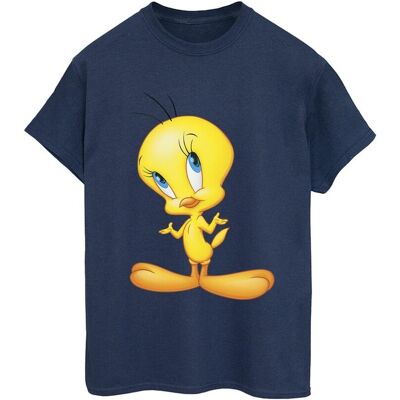 Looney Tunes Koszulka Damska / Damska Tweety Standing Cotton Boyfriend T-Shirt (S (52-55 Cm) / Granatowy) Looney Tunes Koszulka Damska / Damska Tweety Standing Cotton Boyfriend T-Shirt (S (52-55 Cm) / Granatowy)