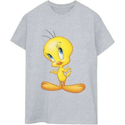 Looney Tunes Koszulka Damska / Damska Tweety Standing Cotton Boyfriend T-Shirt (S (52-55 Cm) / Jasnoszary) Looney Tunes Koszulka Damska / Damska Tweety Standing Cotton Boyfriend T-Shirt (S (52-55 Cm) / Jasnoszary)