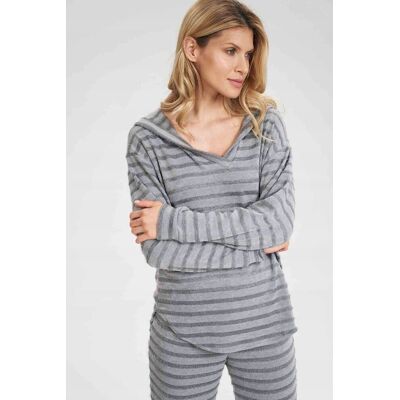 FIGL luźna BLUZA damska Z KAPTUREM z dekoltem w serek zielona S FIGL luźna BLUZA damska Z KAPTUREM z dekoltem w serek zielona S