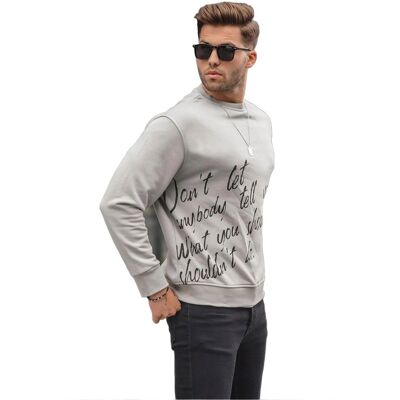 Inny producent MADMEXT SZARA BLUZA MĘSKA Z NADRUKIEM DŁUGI RĘKAW OKRĄGŁY DEKOLT S 5DA Inny producent MADMEXT SZARA BLUZA MĘSKA Z NADRUKIEM DŁUGI RĘKAW OKRĄGŁY DEKOLT S 5DA