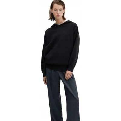 MANGO CZARNA BLUZA Z KAPTUREM I KIESZENIĄ KANGURKĄ S XQA MANGO CZARNA BLUZA Z KAPTUREM I KIESZENIĄ KANGURKĄ S XQA