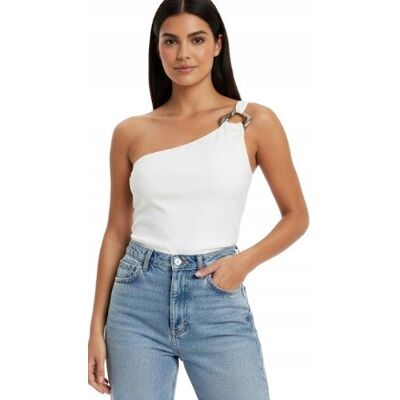 Inny producent MARCIANO GUESS ASYMETRYCZNY TOP BIAŁY Z OZDOBNĄ KLAMRĄ M 1GMA Inny producent MARCIANO GUESS ASYMETRYCZNY TOP BIAŁY Z OZDOBNĄ KLAMRĄ M 1GMA