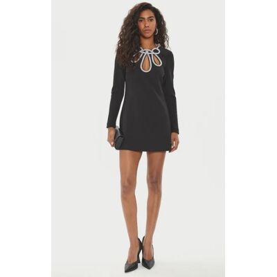 MARCIANO GUESS CZARNA SUKIENKA MINI Z DŁUGIM RĘKAWEM I WIĄZANIEM 44 GŁA MARCIANO GUESS CZARNA SUKIENKA MINI Z DŁUGIM RĘKAWEM I WIĄZANIEM 44 GŁA
