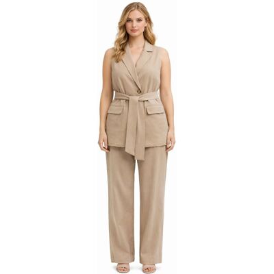 Inny producent MARELLA BEŻOWA LEN I WISKOZA ELEGANCKA KAMIZELKA Z PASKIEM 38 1I1D Inny producent MARELLA BEŻOWA LEN I WISKOZA ELEGANCKA KAMIZELKA Z PASKIEM 38 1I1D