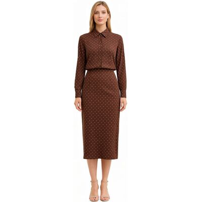 Inny producent MARELLA BRĄZOWA SUKIENKA KOSZULOWA W KROPKI 40 1I3A Inny producent MARELLA BRĄZOWA SUKIENKA KOSZULOWA W KROPKI 40 1I3A