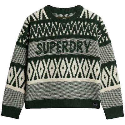 Superdry Markowany Sweter z Wzorem Superdry Markowany Sweter z Wzorem