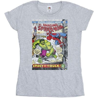 Marvel Bawełniana Koszulka Damska / Damska Spider-Man VS Hulk Cover (M / Jasnoszary) Marvel Bawełniana Koszulka Damska / Damska Spider-Man VS Hulk Cover (M / Jasnoszary)