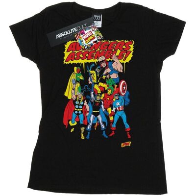Marvel Comics Bawełniana Koszulka Damska / Damska Avengers Assemble (XL 8,5-9 / Czarny) Marvel Comics Bawełniana Koszulka Damska / Damska Avengers Assemble (XL 8,5-9 / Czarny)