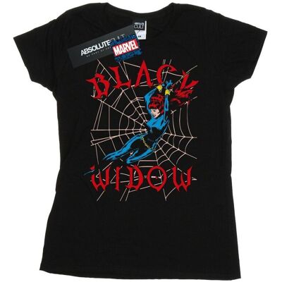 Marvel Damska Bawełniana Koszulka Black Widow Web (S (52-55 Cm) / Czarny) Marvel Damska Bawełniana Koszulka Black Widow Web (S (52-55 Cm) / Czarny)