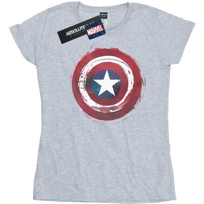 Marvel Damska Bawełniana Koszulka Captain America Splatter Shield (M / Jasnoszary) Marvel Damska Bawełniana Koszulka Captain America Splatter Shield (M / Jasnoszary)