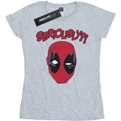 Marvel Damska Bawełniana Koszulka Deadpool Na Poważnie (L / Jasnoszary) Marvel Damska Bawełniana Koszulka Deadpool Na Poważnie (L / Jasnoszary)