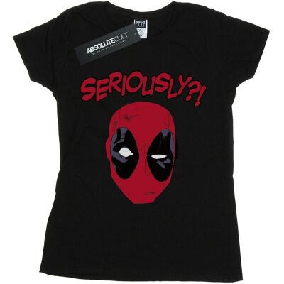 Marvel Damska Bawełniana Koszulka Deadpool Na Poważnie (S (52-55 Cm) / Czarny) Marvel Damska Bawełniana Koszulka Deadpool Na Poważnie (S (52-55 Cm) / Czarny)
