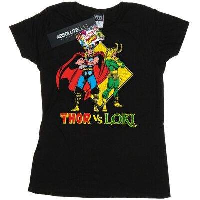 Marvel Damska Bawełniana Koszulka Thor Vs Loki (S (52-55 Cm) / Czarny) Marvel Damska Bawełniana Koszulka Thor Vs Loki (S (52-55 Cm) / Czarny)