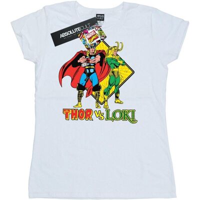 Marvel Damska Bawełniana Koszulka Thor Vs Loki (XXL (193cm) / Ciepły Biały) Marvel Damska Bawełniana Koszulka Thor Vs Loki (XXL (193cm) / Ciepły Biały)