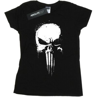Marvel Damska Bawełniana Koszulka Z Czaszką W Sprayu Punisher (Xxl (193Cm) / Czarny) Marvel Damska Bawełniana Koszulka Z Czaszką W Sprayu Punisher (Xxl (193Cm) / Czarny)